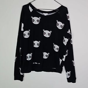 Forever 21 medium black and gray panda sweater